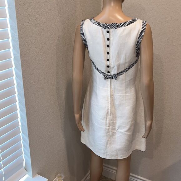 Donna Morgan linen sheath designer dress - Picture 3 of 5